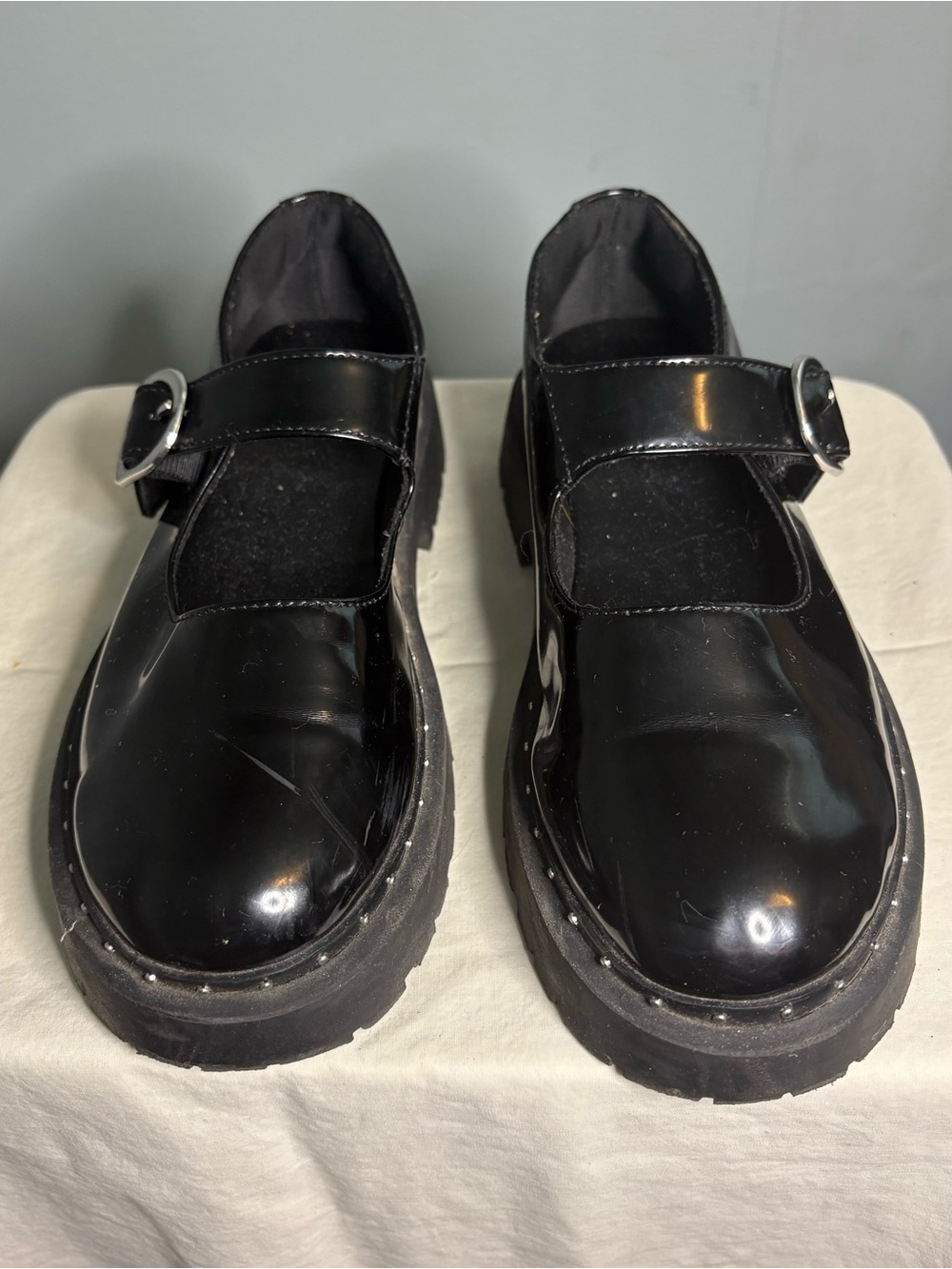 Zara Black Patent Mary Jane Dress Shoes